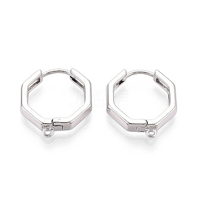Brass Hoop Earring Findings KK-N267-33P-1