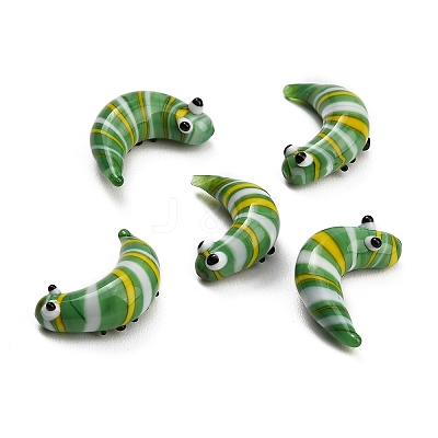 Handmade Lampwork Worm Figurines LA-CBA77D3-01H-1