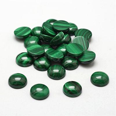 Dome Natural Malachite Cabochons G-O146-03D-1