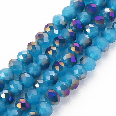 Electroplate Glass Beads Strands LS-EGLA-A034-J6mm-F08-1