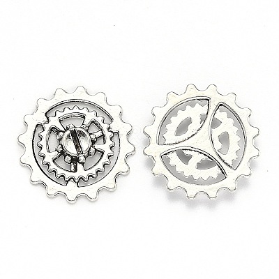 20Pcs Tibetan Style Alloy Gear Pendants TIBEP-FS0001-03AS-1