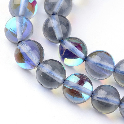 Synthetic Moonstone Beads Strands X-G-R375-6mm-B03-1