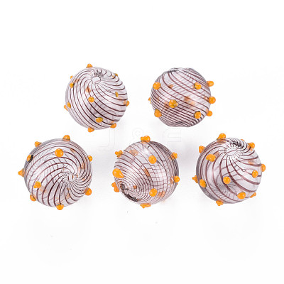 Transparent Handmade Blown Glass Globe Beads X-GLAA-T012-15-1