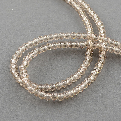 Transparent Glass Beads Strands GLAA-R135-2mm-14-1