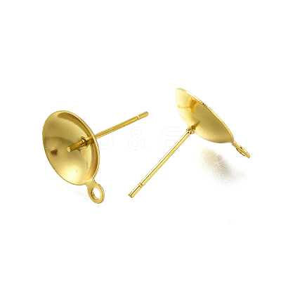304 Stainless Steel Stud Earring Findings STAS-P370-02F-G-1