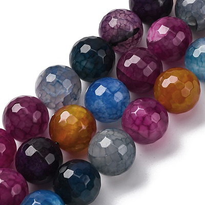 Natural Dragon Veins Agate(Dyed & Heated) Beads Strands G-K390-A11-01-1