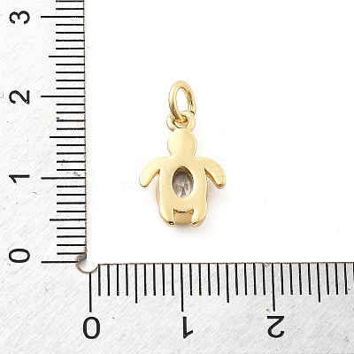 Brass Micro Pave Cubic Zirconia Pendants KK-Q029-02C-G-1