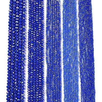 Electroplate Glass Beads Strands EGLA-A044-P1mm-B32-1