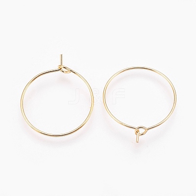Brass Hoop Earrings X-KK-S341-85-1