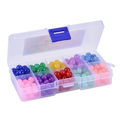 Baking Paint Crackle Glass Beads DGLA-X0008-1