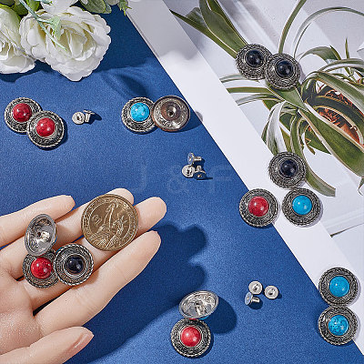 21 Sets 3 Colors Alloy Decorative Rivets FIND-GF0005-34-1