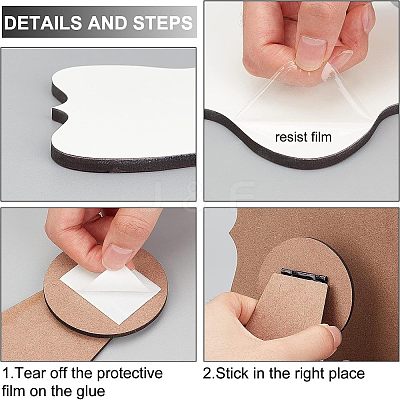 3 Sets 3 Styles MDF Board Heat Transfer Blanks Photo Frame DIY-BC0002-82-1