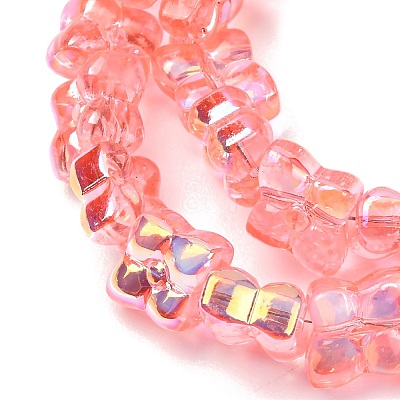 Transparent Glass Beads Strands GL-CBAAE04-02C-1