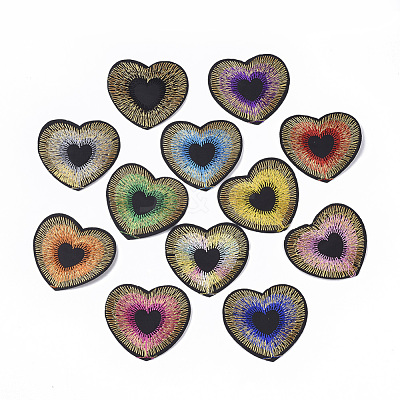 Computerized Embroidery Cloth Iron On/Sew On Patches AJEW-S076-028-1