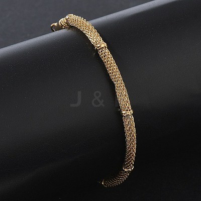 3MM 304 Stainless Steel Round Mesh Chain Bracelets SA-CBA2696-17G-1