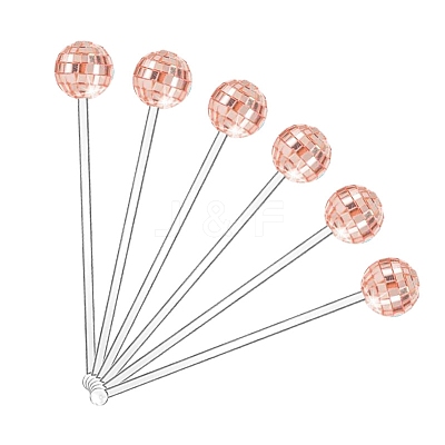 Disco Ball Plastic Cocktail Stirrers PW-WGEE6B6-03-1