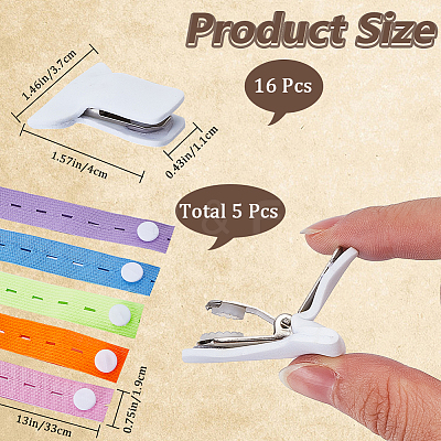 5Pcs 5 Colors Polyester Clothes Organizer Elastic Bands FIND-CN0001-67A-1