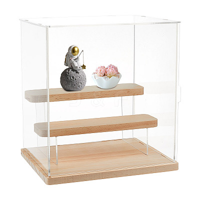 3-Tier Rectangle Clear Acrylic Minifigures Display Boxes ODIS-WH0017-104B-1