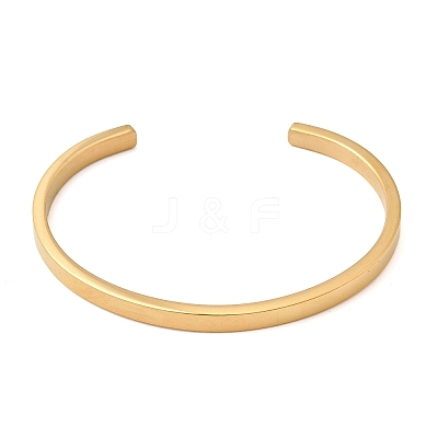 304 Stainless Steel Cuff Bangles BJEW-H644-08G-1