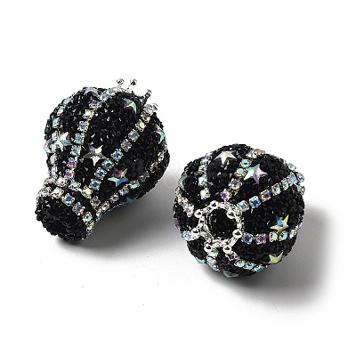 Opaque Acrylic Rhinestone Beads X-OACR-S048-03A-1