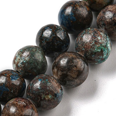 Natural Chrysocolla Beads Strands G-A219-A04-03-1