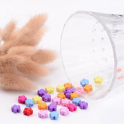 Solid Color Acrylic Beads X-SACR-R807-M-1