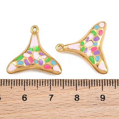 304 Stainless Steel Enamel Pendants SA-CBA4809-06G-1