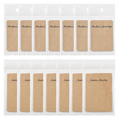 200Pcs 2 Styles Rectangle Cardboard Paper Earring Display Cards CDIS-FS0001-28-1