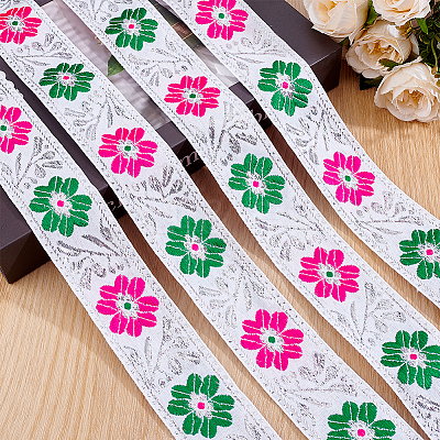 Polyester & Metallic Ribbon OCOR-WH0070-315B-1