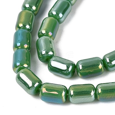 Electroplate Opaque Glass Beads Strands EGLA-Q132-03A-C03-1