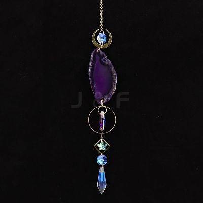 Natural Agate Piece Hanging Ornaments PW-WG29125-03-1
