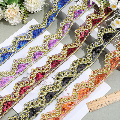 Sparkle Polyester Lace Ribbon SRIB-WH20020-049C-1