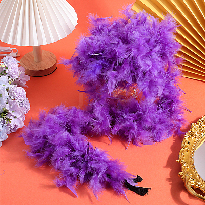 Turkey Feather Fluff Boa for Dancing DIY-WH0568-10D-1