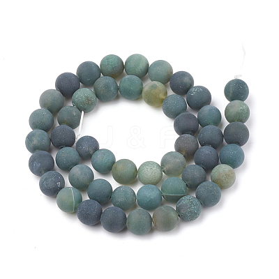 Natural Moss Agate Beads Strands G-T106-018-1