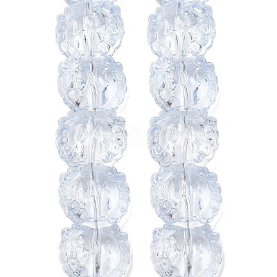 Electroplate Baking Paint Transparent Glass Beads Strands GL-CBA17FF-02F-1
