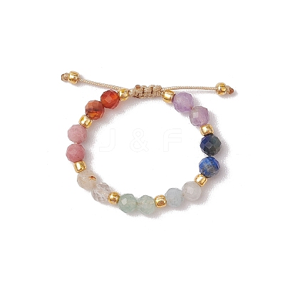Adjustable Gemstone Finger Rings for Women RJEW-JR00874-03-1