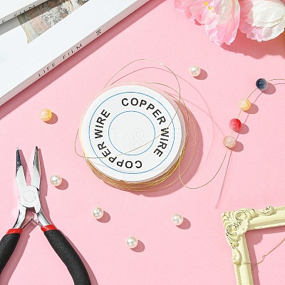 Round Copper Jewelry Wire X-CWIR-CW0.4mm-07-1