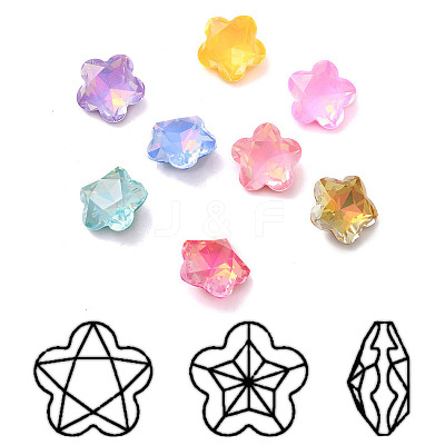 Mocha Style K9 Glass Rhinestone Cabochons RGLA-G017-02C-1