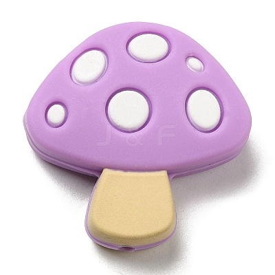 Mushroom Food Grade Eco-Friendly Silicone Focal Beads LS-SIL-Z005-01A-1
