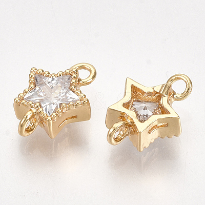 Brass Cubic Zirconia Links KK-S350-311-1