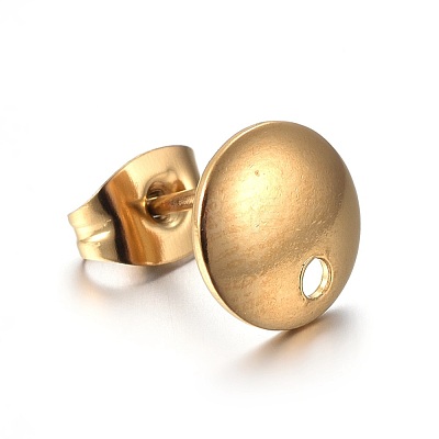 Ion Plating(IP) 304 Stainless Steel Stud Earring Findings STAS-L211-06B-G-1