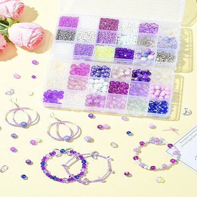 DIY Glass Beads Earring Making Kits DIY-YW0011-30-1