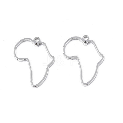 Non-Tarnish Africa Map 201 Stainless Steel Connector Charms STAS-T063-168P-1