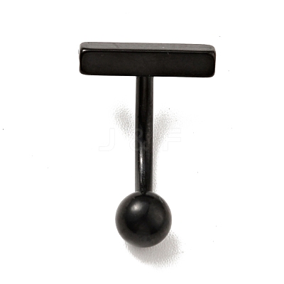304 Stainless Steel T-Shaped Curved Barbell AJEW-G041-04EB-1