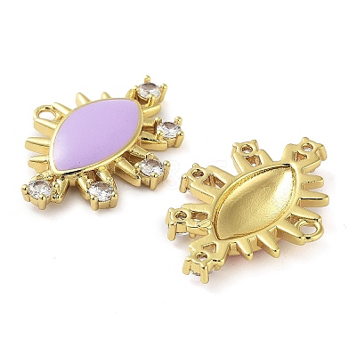 Brass Brass Micro Pave Cubic Zirconia Pendants KK-F871-19G-1