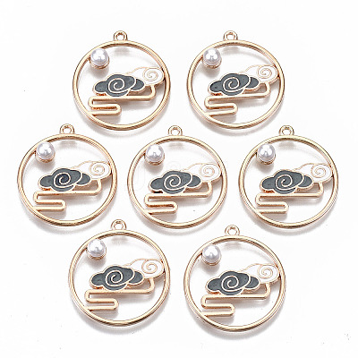 Chinese Style Alloy Pendants RESI-R431-04B-RS-1