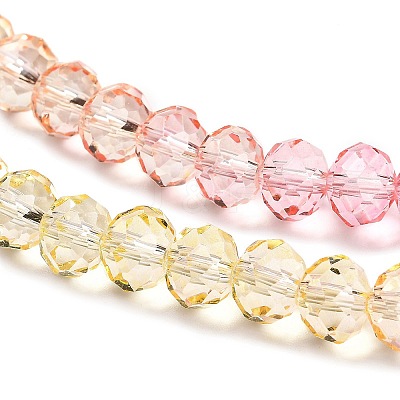 Transparent Painted Glass Beads Strands DGLA-A034-T6mm-A09-1