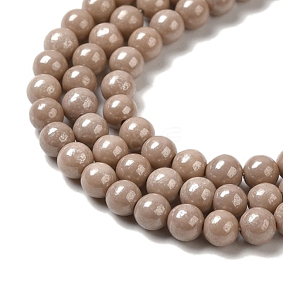 Cubic Zirconia Imitation Pearl Bead Strands ZIRC-P109-03A-07-1