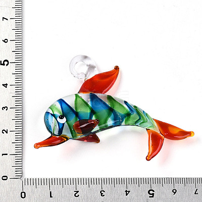 Handmade Lampwork Big Pendants LAMP-T023-14A-1