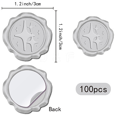 Adhesive Wax Seal Stickers DIY-CP0009-53B-07-1